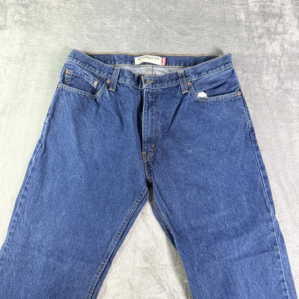 Levi Y2K 505 Jeans Mens 36x32 Dark Wash Straight Fit Denim Pants